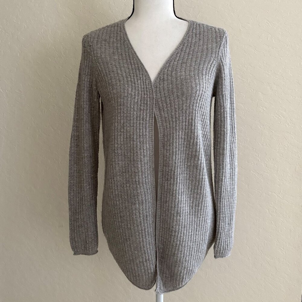 Magaschoni Knit Cardigan S Gray Longline Cashmere Blend